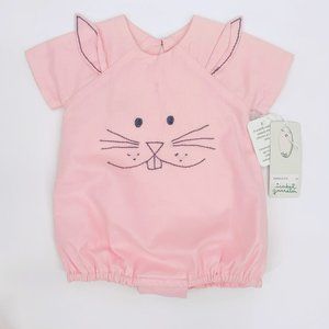 Isabel Garreton Baby Girl Pink Cotton Bunny Bubble Size 6 Months